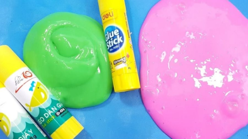 slime keo dáng giấy