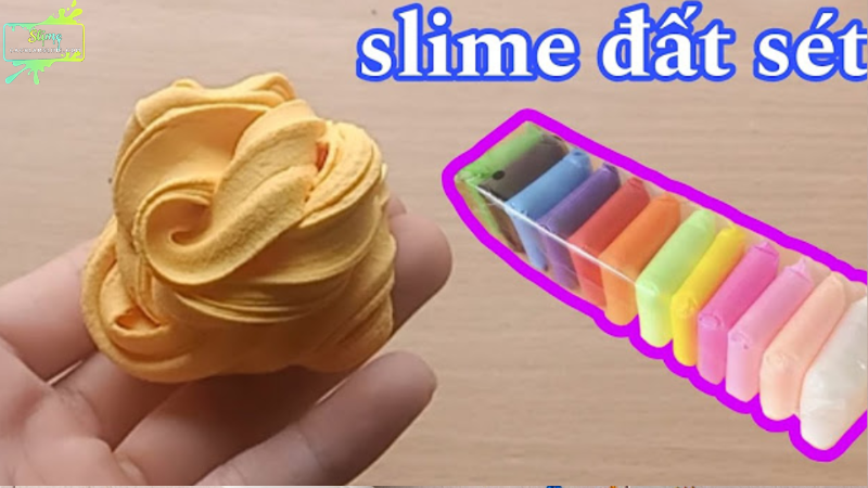 cách làm slime bằng đất sét